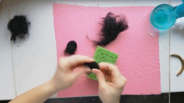 Сухое и мокрое валяние - панда кошелек