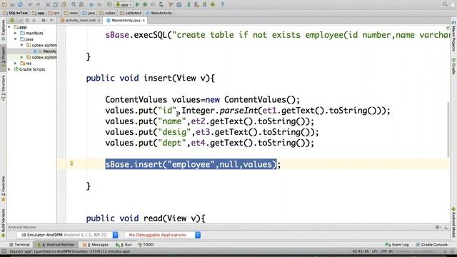 tutorial on SQLite database in android using android studio 2017| (part-15)Third Part смотреть онлайн