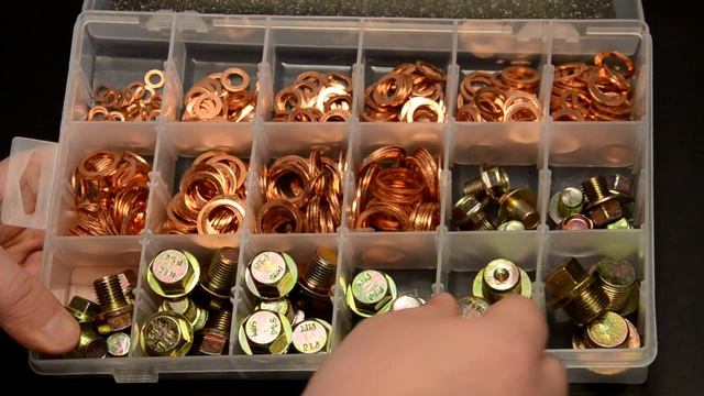Набор медных шайб и маслосливных пробок, ОБЗОР JTC 2019, 534 шт смотреть онлайн