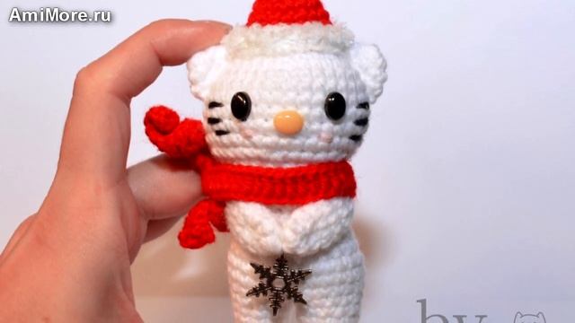 Амигуруми: схема Новогодняя кошечка. Игрушки вязаные крючком - Free crochet patterns. смотреть онлайн