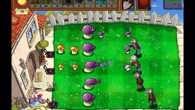 Plants vs zombies Good morning achievement ( daytime planting only mushrooms ? & coffee beans ) смотреть онлайн