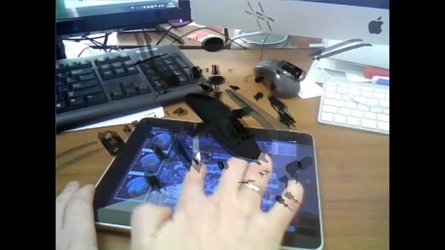 Augmented Reality on iPad seen via Vuzix glasses смотреть онлайн