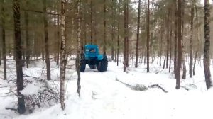 Как трактор т40 ольху добывал, вырвал SKANIA !