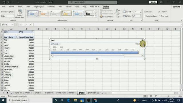 How to use Time Line in Pivot Table in Latest Excel 2021| Pivot Table में Time Line का क्या Use हैं смотреть онлайн