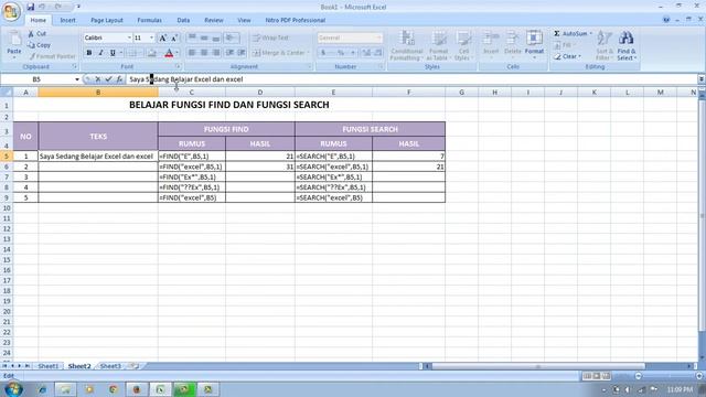 PERBEDAAN FUNGSI FIND DAN SEARCH PADA EXCEL смотреть онлайн