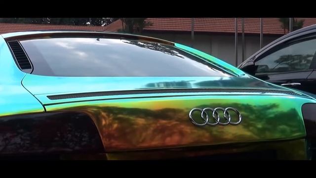 Color Flip Rainbow Chrome Vinyl Wrap - Black Out Effect смотреть онлайн