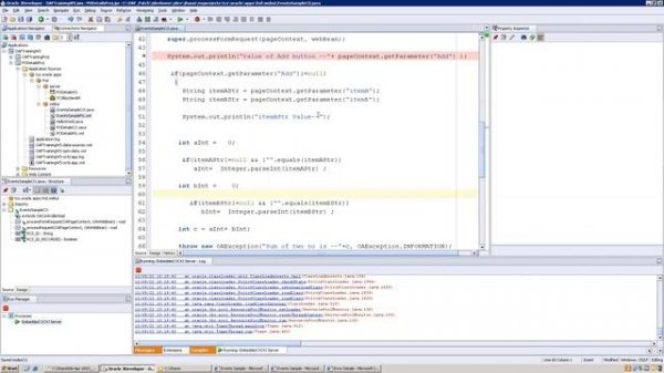 OAF- Basic Event Handling - Button, Hyperlink and Image and Sum of Two Numbers