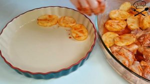 Куриные крылышки с картошкой в духовке - простая и вкусная еда для всей семьи