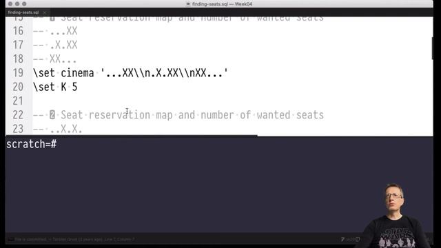 Advanced SQL — Chapter #04 — Video #28 — Use case: ACM ICPC problem: Finding Seats смотреть онлайн