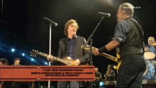 I SAW HER STANDING THERE--Paul McCartney & Bruce Springsteen смотреть онлайн