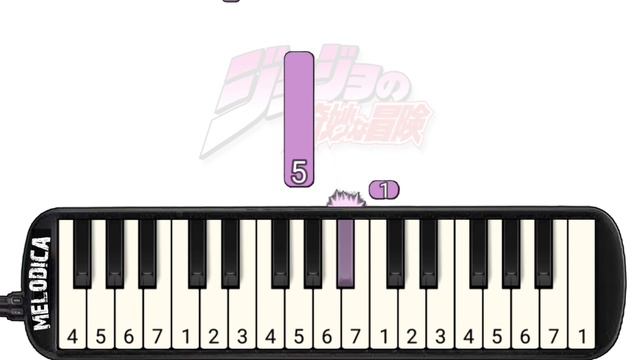 JoJo's Bizarre Adventure OP 2 - BLOODY STREAM | Easy Melodica/Pianika Tutorial смотреть онлайн