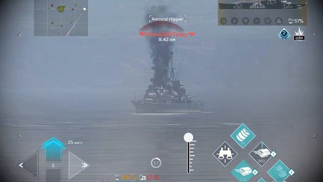 USS North Dakota Один против флота 0% Такого боя вы не видели War Thunder mobile смотреть онлайн