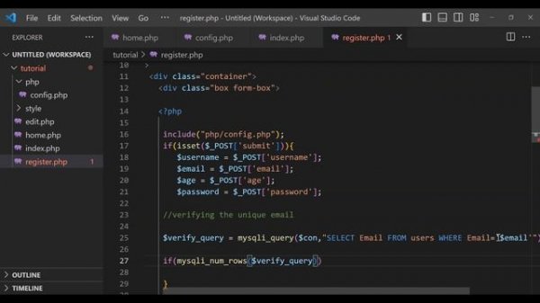 Creative Login and Registration form In HTML, CSS & PHP - Simple PHP System | step by step tutorial