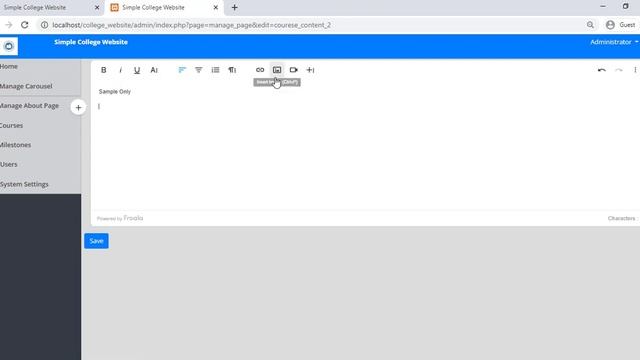 Simple College Website using PHP/MySQLi DEMO смотреть онлайн