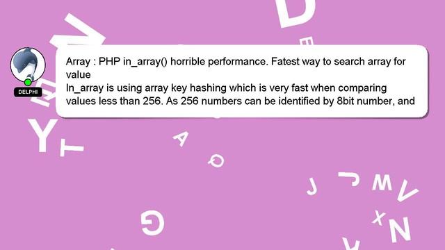 Array : PHP in_array() horrible performance. Fatest way to search array for value смотреть онлайн