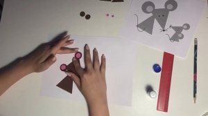 Мастер-класс «Мышата». Аппликация из геометрических фигур.