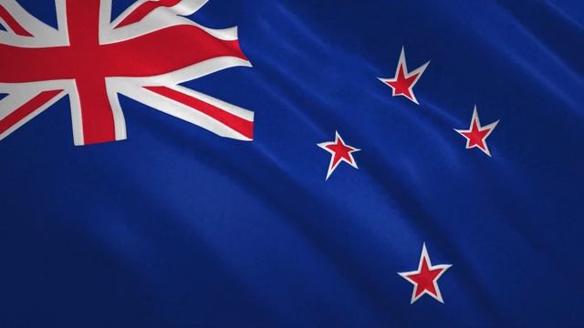 Развевающийся флаг Новой Зеландии / Waving Flag of New Zealand смотреть онлайн