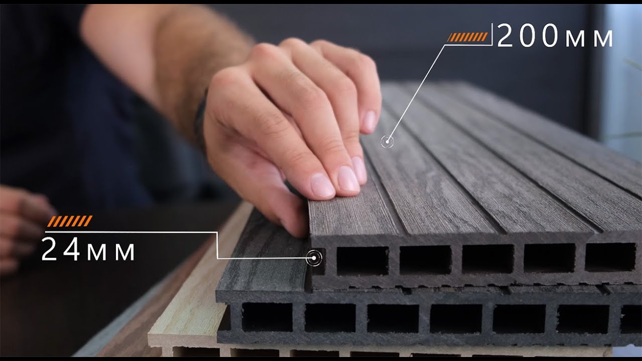 Террасная доска ДПК 200х24 мм с тиснением под дерево от WOODGRAND. смотреть онлайн