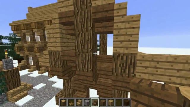 Как построить 3 зимних домика в minecraft - туториал смотреть онлайн