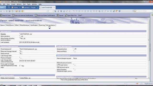 Force a user for change the Internet password @ Lotus Domino 8.5.2 смотреть онлайн