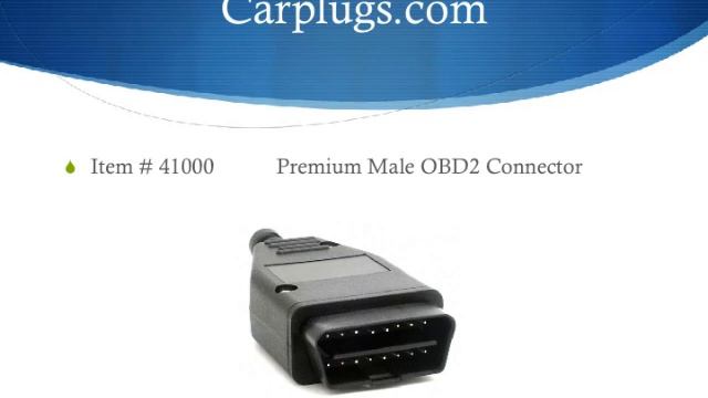Male connector OBD2 смотреть онлайн