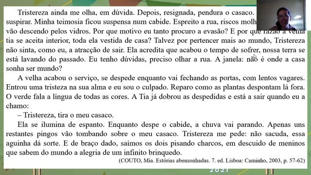 Língua Portuguesa - Aula 5 - 8º ano (07 a 11/06) - Leitura de conto chuva abensonhada смотреть онлайн