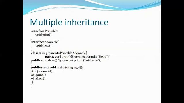 Interfaces in Java смотреть онлайн
