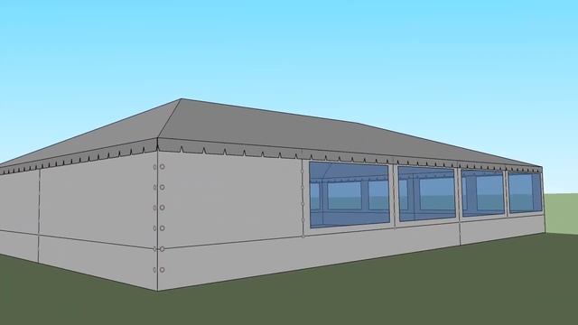 Павильон 10 х 15 белый вариант