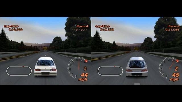 Gran Turismo 2 - Fiat Cinquecento vs Seicento - 400m duel смотреть онлайн
