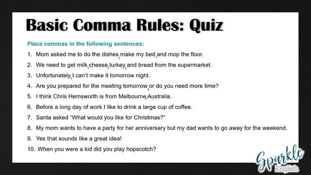 Basic Comma Rules QUIZ | Take the 20 Question Comma Rules to Test if You Use Commas Correctly смотреть онлайн