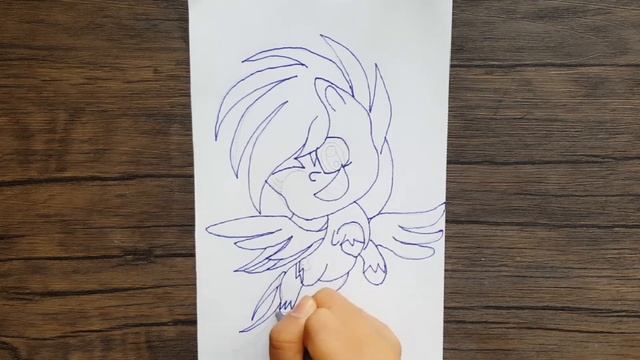How to draw My little pony Rainbow dash easy смотреть онлайн
