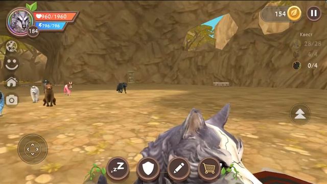 WildCraft: новый ден Пещера! Побегаем и осмотримся. смотреть онлайн