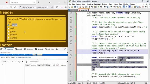 jQuery 8: Using the charAt, toUpperCase and slice methods смотреть онлайн