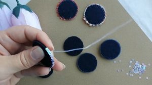 Обработка края броши. 7 способов обработки края бисером, пайетками, канителью, нитками.