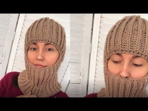 БАЛАКЛАВА спицами английской резинкой | мастер-класс по вязанию