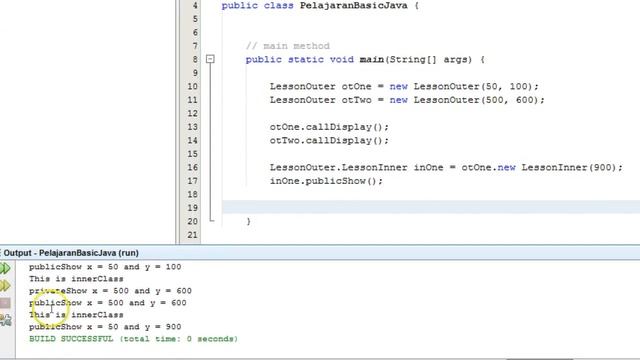 Basic Java 48 pelajaran nested class extends dan inner block смотреть онлайн