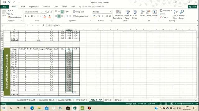 Peta Kendali P dan NP - Modul II Praktikum Pengendalian & Penjaminan Kualitas (part 3) смотреть онлайн