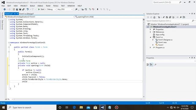 C# Windows Form Ui Responsive Design || Child Form