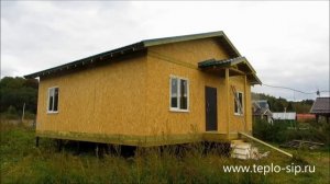 1-ЭТАЖНЫЙ ДОМ ИЗ SIP-ПАНЕЛЕЙ 8,75х9,4м, 82м2