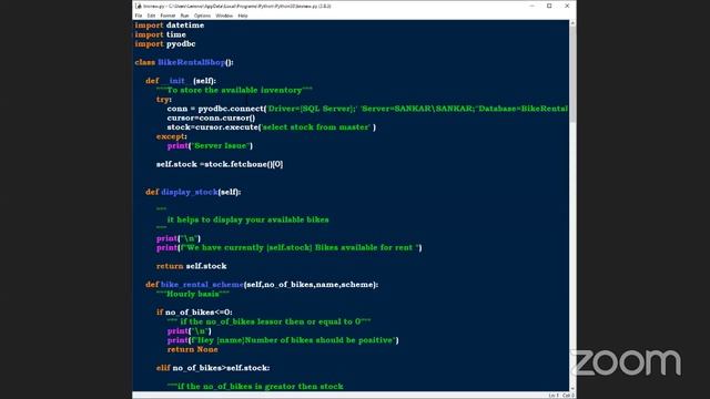 Class 49 ( 7 pm batch ) Python Bike rental shop project смотреть онлайн