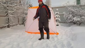 Простой способ разобрать зимнюю палатку куб. Инструкция для новичков. У кого палатка Helios смотрит