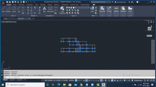 AHCAREER Online AutoCAD 3D House Plan Staircase Example 035 смотреть онлайн