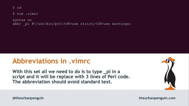Using VIM Abbreviations When Editing Perl смотреть онлайн