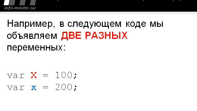 Переменные в JavaScript смотреть онлайн