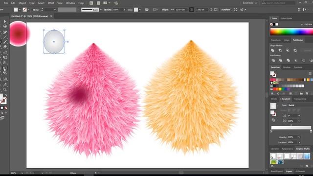 Illustrator funny hairy cartoon design in Adobe illustrator CC 2017 смотреть онлайн
