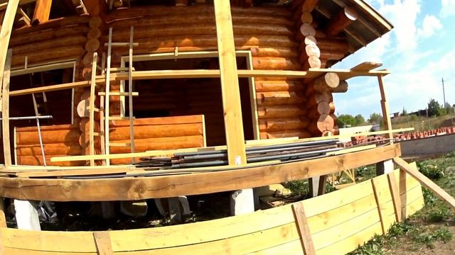 Часть 1. Строим двухэтажную дачу из бревна хвойных пород. Дом мечты. Внешний обзор. смотреть онлайн