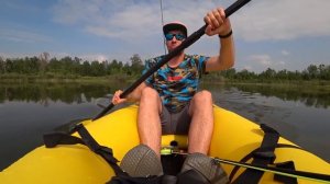 Пакрафт Билюта, первые тесты. Немного рыбалка на мормышинг