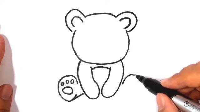 Easy to draw bear picture for kids Легко нарисовать картинку медведя для детей смотреть онлайн