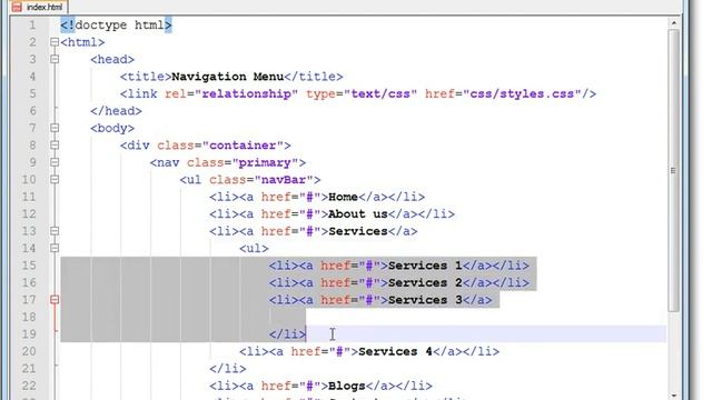 How to create a navigation menu from scratch using html and css part-2 смотреть онлайн