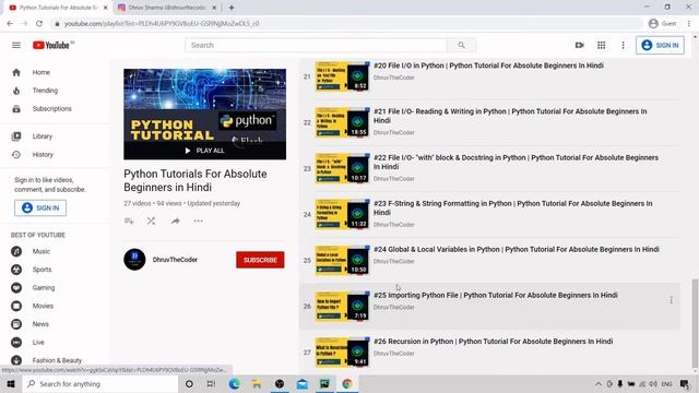 #27 (if __name__ == '__main__':) in Python | Python Tutorial For Absolute Beginners In Hindi смотреть онлайн